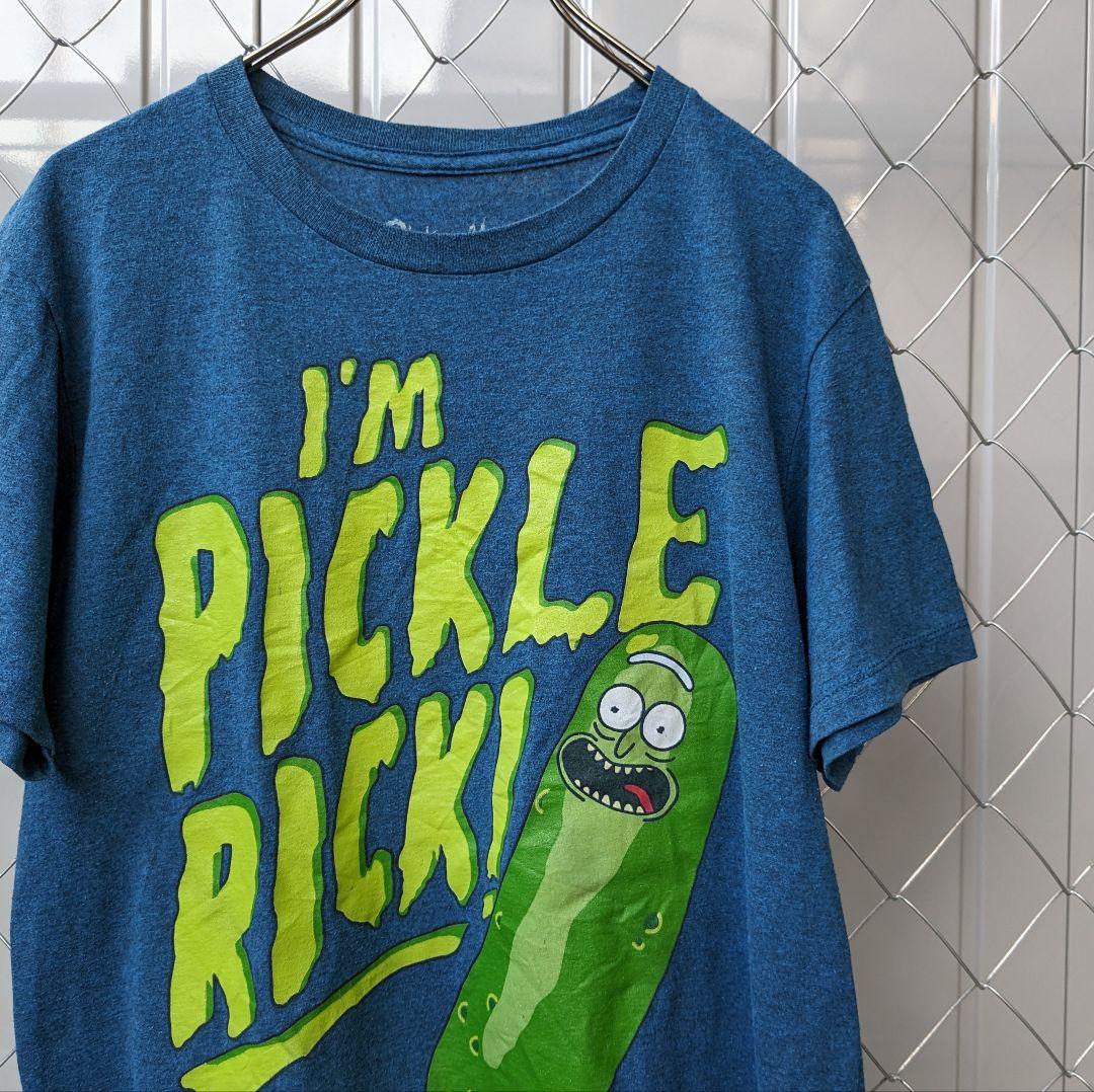 

[Б/У] Американская комикс винтажная аниме футболка Пиклз большой принт ретро темно-синяя