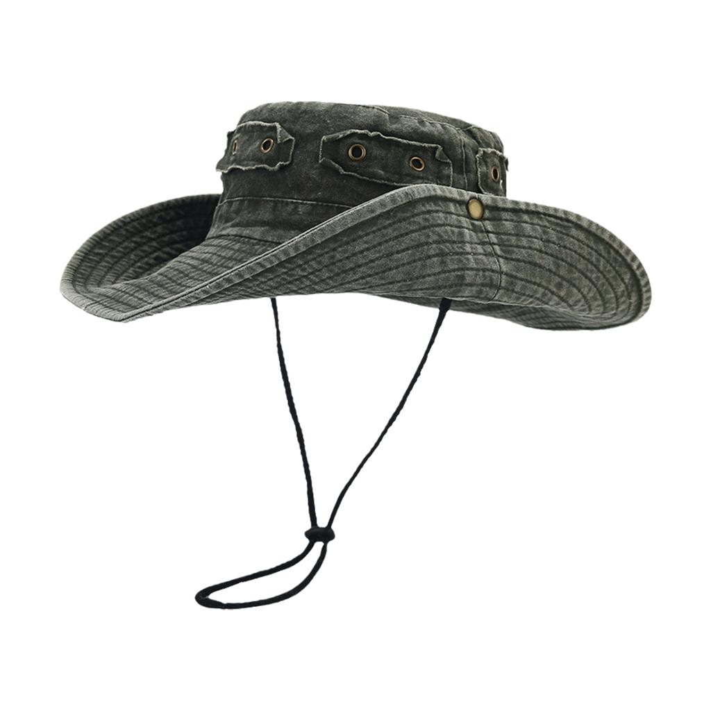 Packable Wide Brim Fishing Hat Sunshade Jungle Hat All-match Sun Hat for Outdoor Riding Hiking Camping