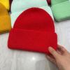 Hat Women's Autumn and Winter Wool Hat Casual Warm Versatile ins Knitted Hat Solid Color Light Board Cold Hat Men's Trend