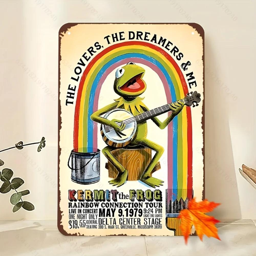 KERMITNOSTALGZ Kermit the Frog Metal Poster | Rainbow Tour Vintage Art | Frameless Wall Decor for Home & Workspaces