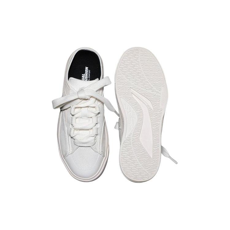 LiNing Abrasion Resistant Low Top Casual Shoes Women's White