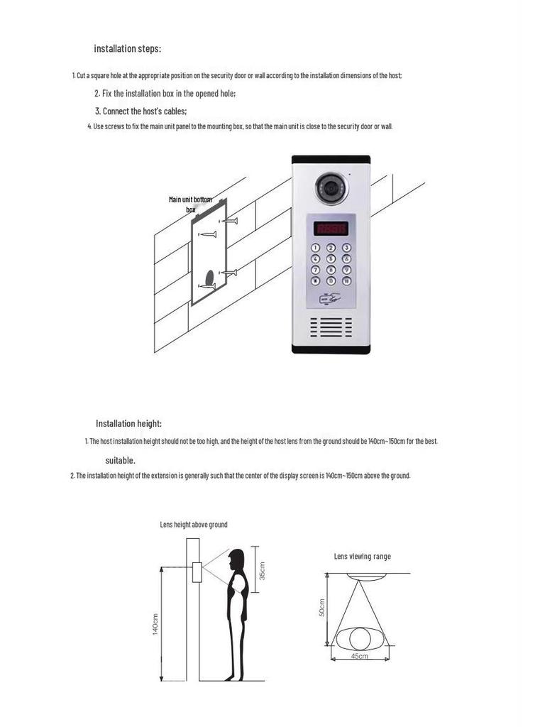 Smart HD Visual Intercom System with Remote Unlocking for Building Access Control