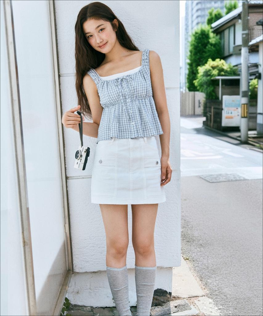 MIXXO Cargo Denim Mini Skirt_Miwwjg716J