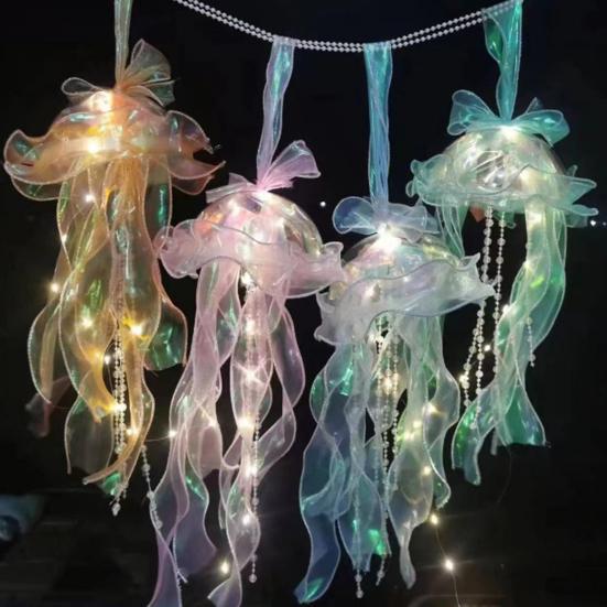 Yousheng Jellyfish Night Light Color Changing LED Jellyfish Lamp Portable Handheld Lantern Party Festival Lamp Safe Indoor Outdoor Night Decoration
