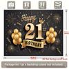1pc Birthday 21st Gift Box Photo Booth Hanging Banner Golden Polyester