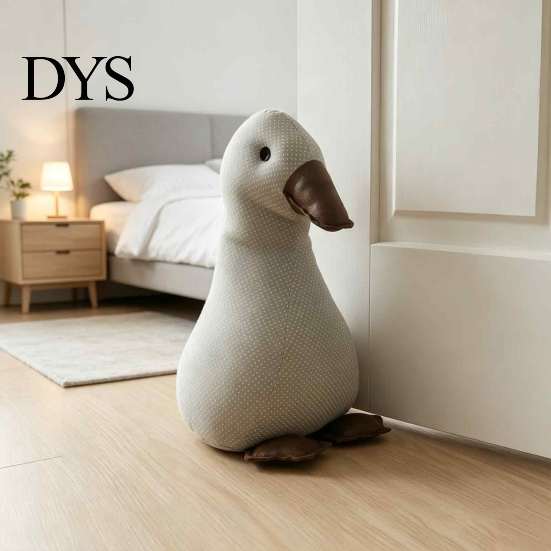 Decorative Door Wedge Fabric Duck Stopper, Non-slip Weighted Interior Holder Stop, Anti-collision Home Office Floor Stopper Bathroom Stop