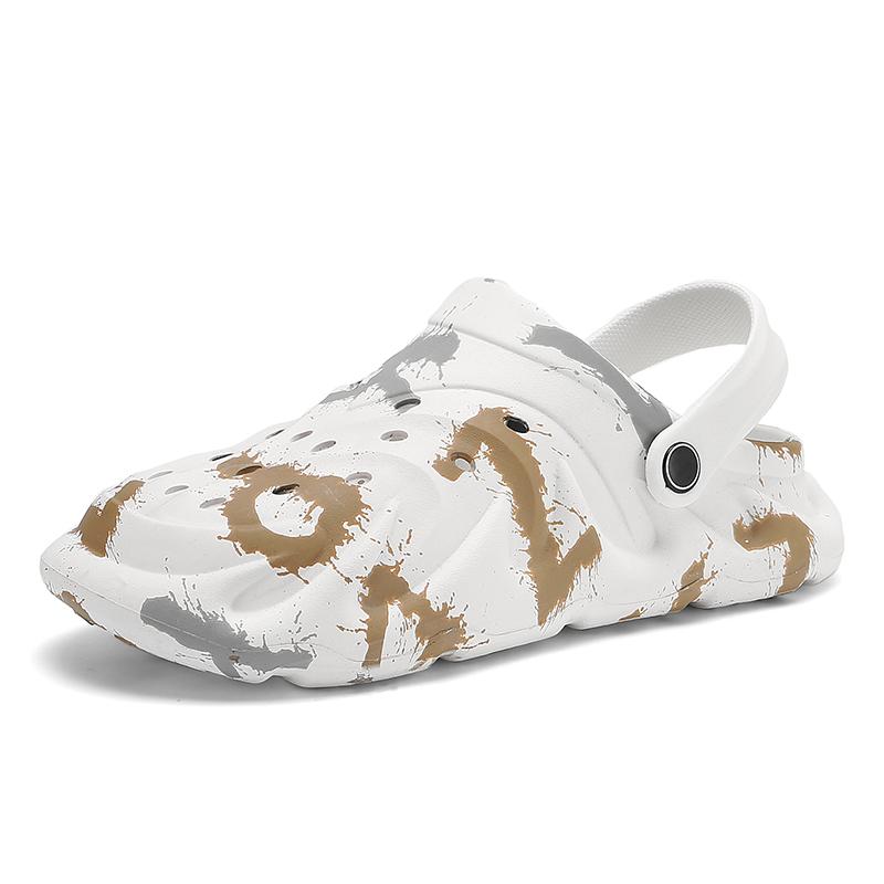 2024 Sommer Graffiti Mote Tøfler herre Flip Flops Sandal Strand Sandaler Pluss Størrelse Sko Mann Sko Flats Sandaler Fritidssko