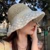 New Summer Women'S Fishing Hat Sun Protection Hat Lace Trim Beach Straw Hat Breathable And Stylish