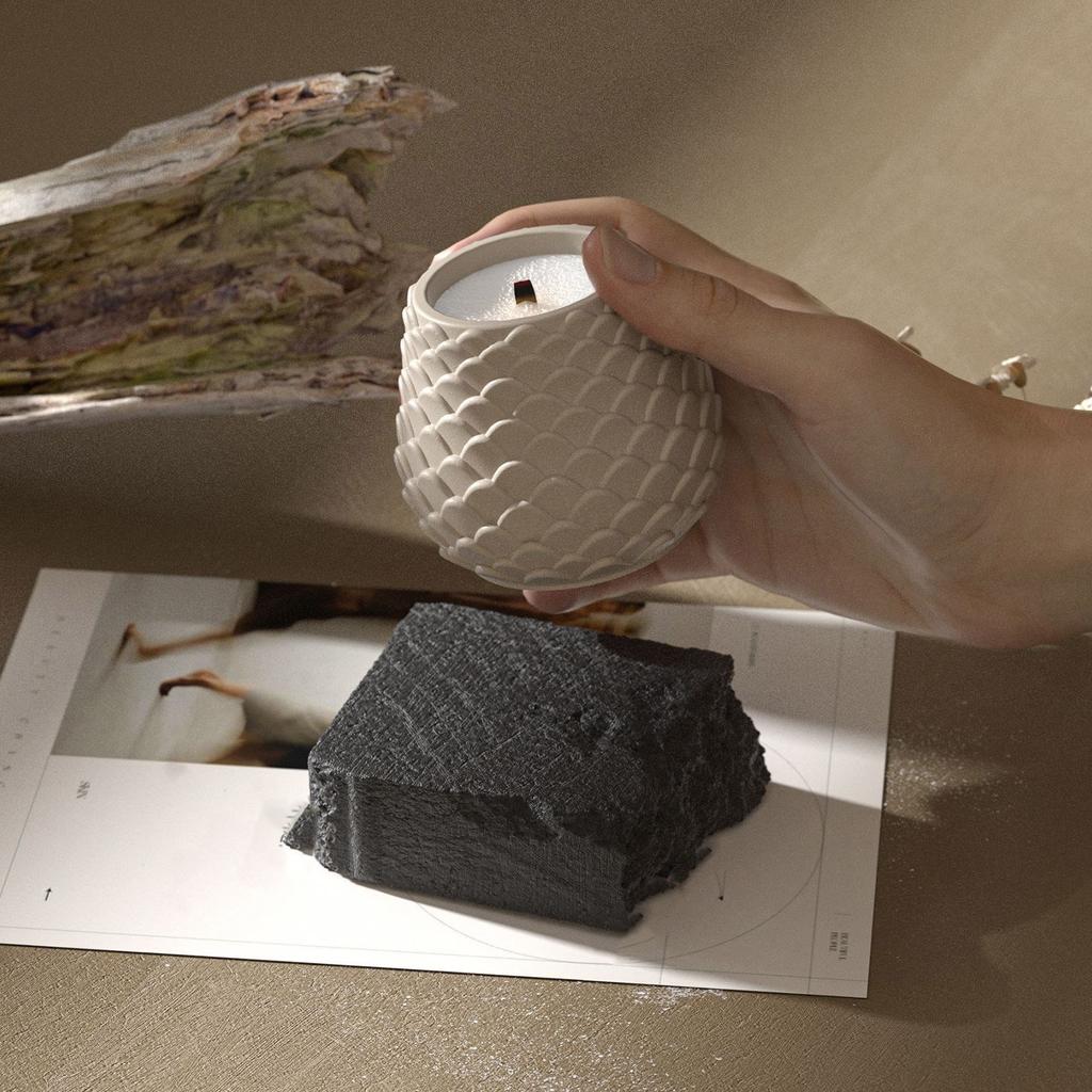 Unique Candle Holder Molds Silicone Texture Crafting Molds Unique Shape Flowerpot Moulds for Crafting Candlesticks