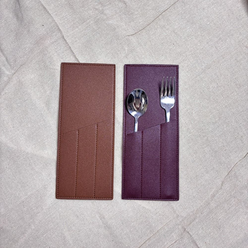 Einfaches Design Besteckaufbewahrungstasche 3 Fächer Gabeln Löffel Organizer Campingausrüstung