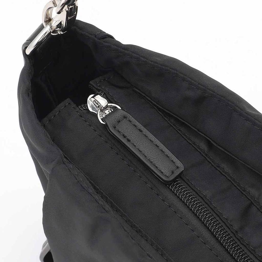Nylon-Schultertasche B003413EC Schwarz [La Bagagerie] Mehrere Fächer 2-Wege (10)