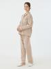 Lunalujeuseutyudio Women'S Briche Cotton Long Sleeve Collared Two-Piece Pajamas