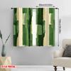 2D Flachdruck 2 Stück Vorhänge Grün Gestreift Verdunkelnd Polyester Partydekorationen Gilt für Heimdekor