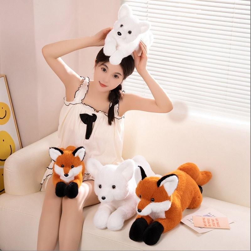 Adorable Fox Plush Pillow For Sofa And Bed Decorative Cushion Soft Stuffed Toy