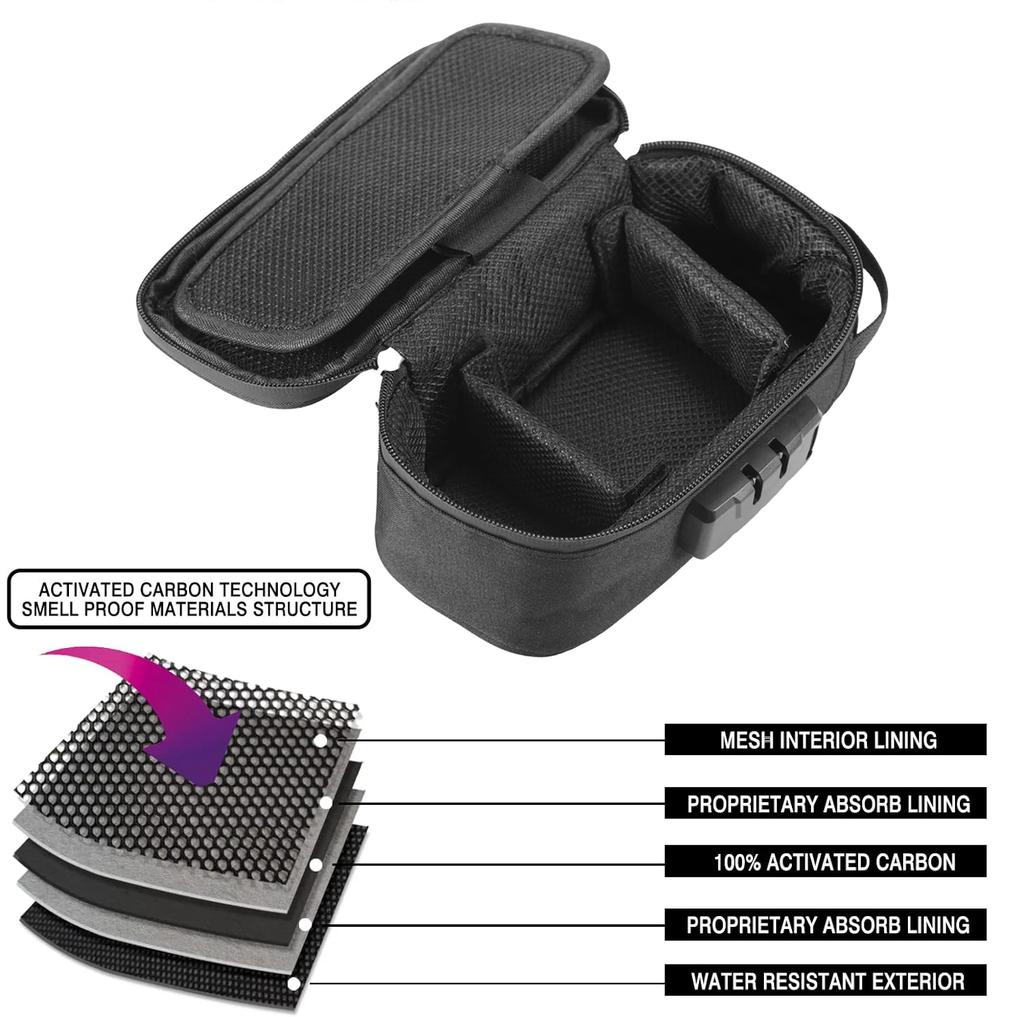Odorless Storage Bag with Lock Pouch Bag for Travel and Home 8x4x2.75in