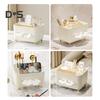 Multifunctional Tissue Box Cover Holder with Storage Compartments Large Capacity Rectangular Napkin Tissue Organizer
