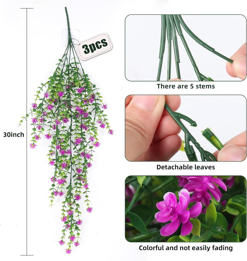 Outdoor Artificial Green Plant Vine Eucalyptus Camellia Wedding Fake Flower Ceiling Flower Vine Vine Simulation Wisteria Flower Wall Hanging
