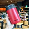 1pc 350ml/500ml Stainless Steel Coffee Thermos Mug Cold and Hot Thermal Water Bottle with Handgrip Office Vacuum Flask Tea Cup