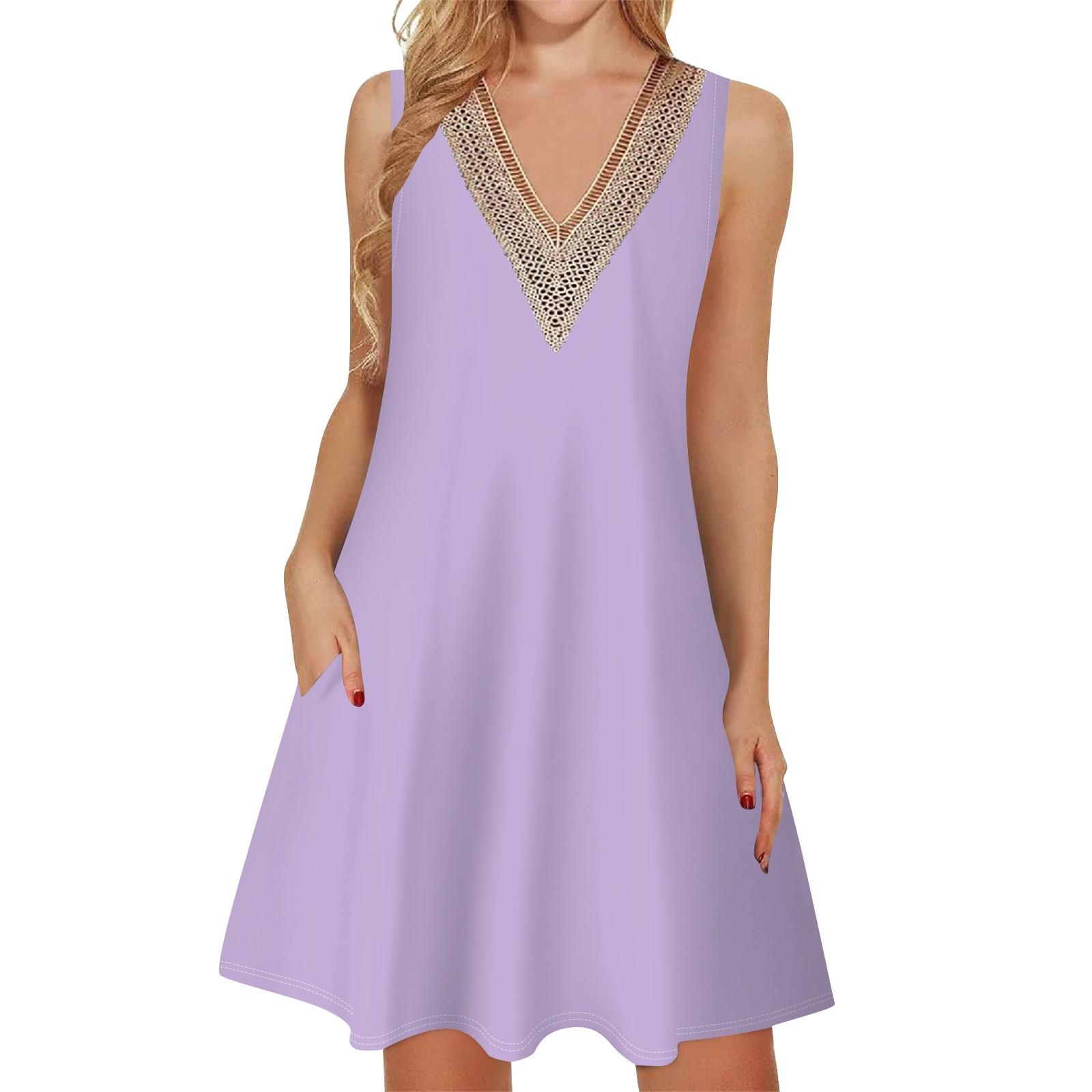 Женское летнее повседневное платье без рукавов — фото 6