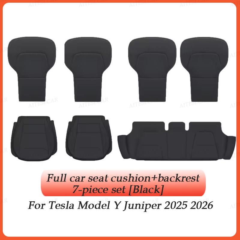 AABLU1 For Tesla Car Cushion Nappa Leather Breathable Non-slip Car Seat High Rebound Pad Seat Cushion Four Seasons Universal Auto Seat