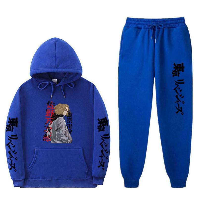 Mens Oversized Hooded Sweatshirt Set With Side Pockets Streetwear Style Cotton Blend Warm Winter Outfit