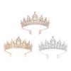 Luxurious Crown Hair Hoop Girl Birthday Party Elegant Pageant Water Drop Crystal Girl Wedding Costume Headwear