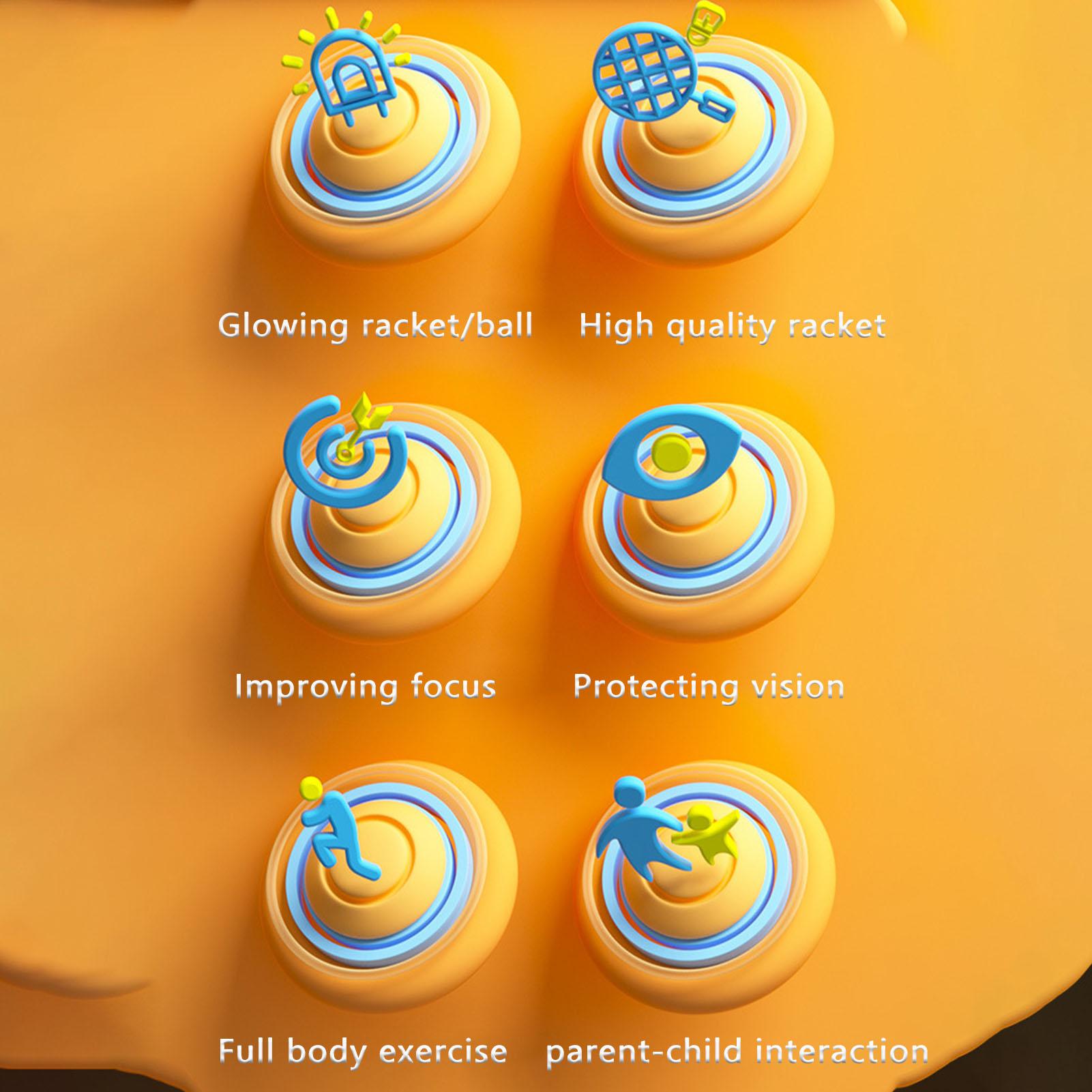 Badminton Rebound Trainer Luminous Badminton Practice Equipment with Elastic Cord for Home Indoor Badminton Training