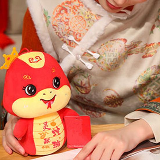 Lalka pluszowa wąż 2025 Rok węża pluszowa zawieszka ze smyczą kreskówka