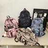 Letter Unisex Graffiti Backpack With Multiple Pockets For School And Campus