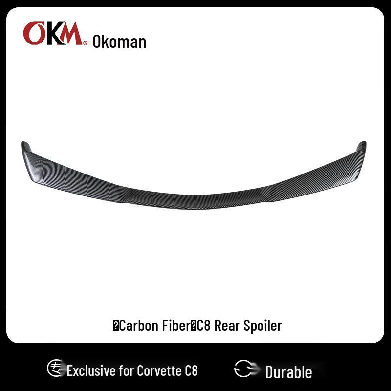 Compatible with Corvette C8 (2020-2024) Rear Spoiler Modification - Z51 Wind Deflector Glossy Black
