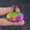 Quartz Solaire Arc-en-Ciel Naturel Fil de Cuivre Enroulé Pendentif Arbre de Vie 1,65" m3w08