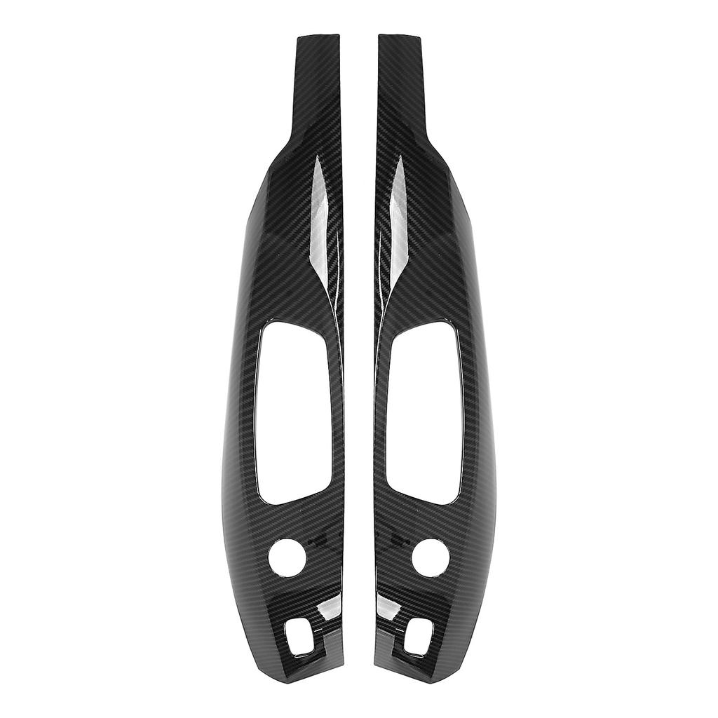 Pair Car Seat Control Frame Carbon Fiber Grain Replacement for 3 Series X1 E84 E90 2005‑2012