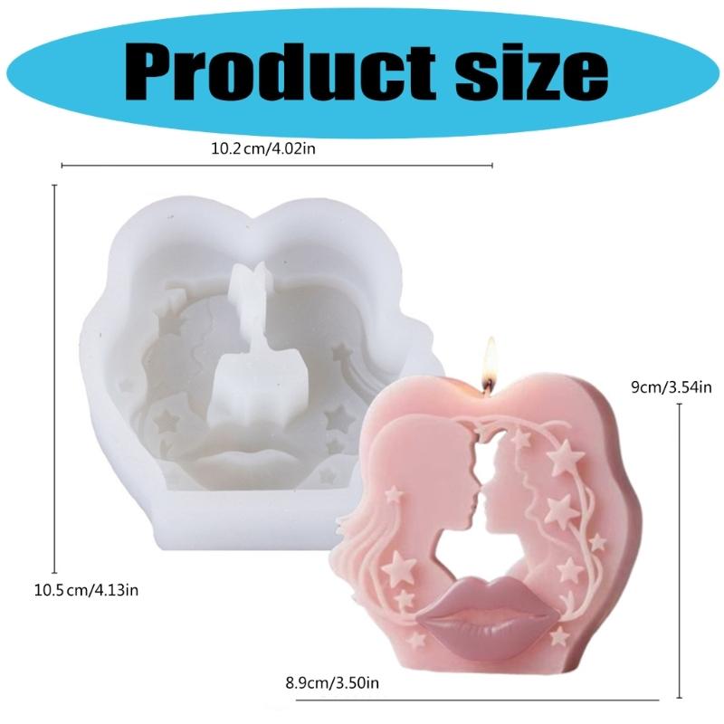 Lips Silicone Molds Plasters Molds Epoxy Resin Molds Couple Kiss Portrait Candle Molds Baking Molds Casting Molds