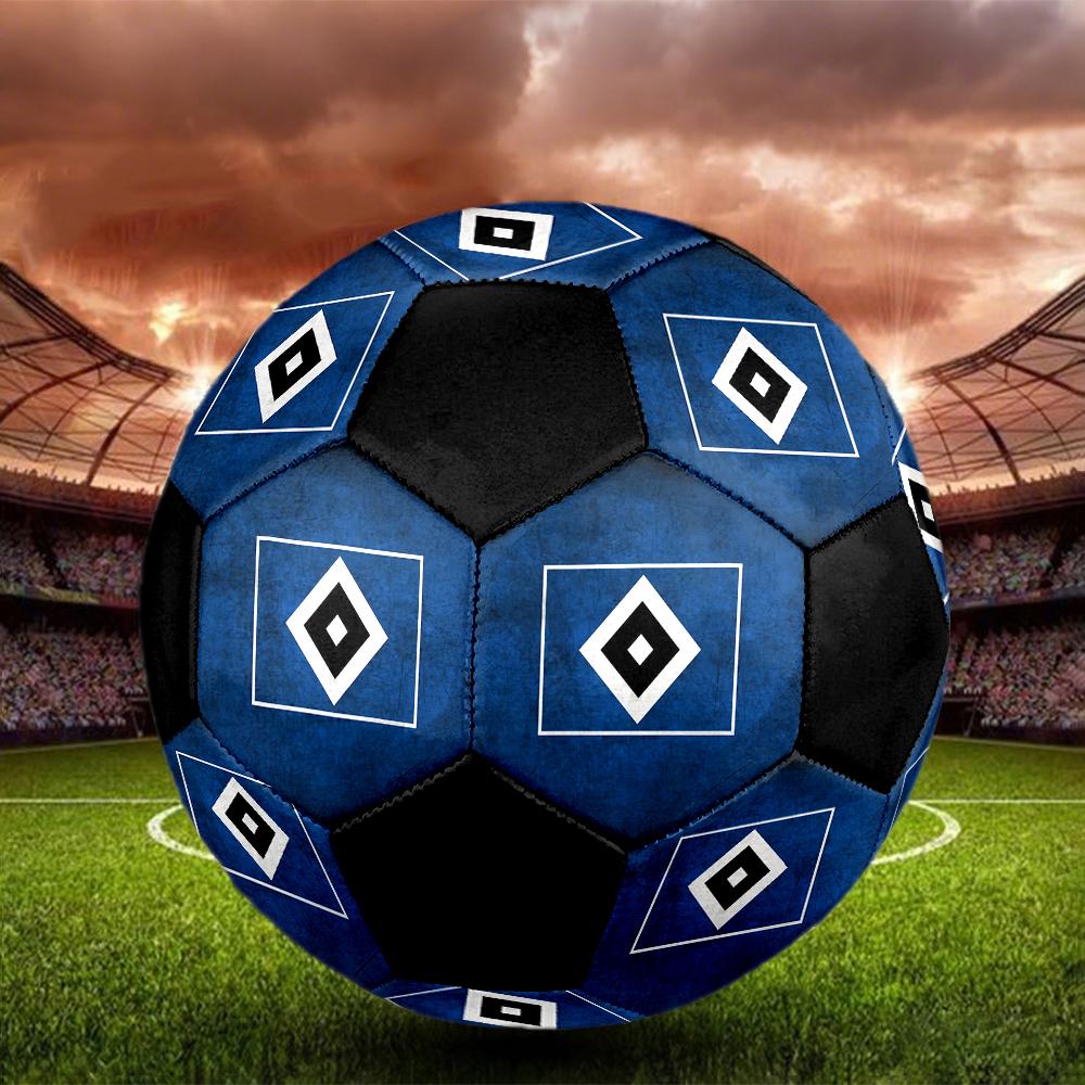 SIZE 5 Hamburger SV Soccer Ball Colorful All Ages Machine Stitched PVC Competition Ready Durable High-Bounce