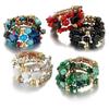 European & American Bohemian Multi-layer Agate Shell Elastic Bracelet for Women