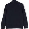 Stone Island Sweater Logo Patch Button Fitted Long Sleeve Knit Kids sweaters Black 7916503Z1-V0029