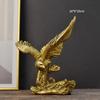 Eagle Resin Golden Eagle Statue Art Animal Model Collection Ornaments Wine Cabinet for Home Office Desktop Feng Shui Decor Gifts