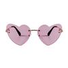 Fashion Red Heart Festival Sunglasses for Women Men Brand Designer Trendy Cat Eye Love Sun Glasses Rimless Party Shades S7268Q