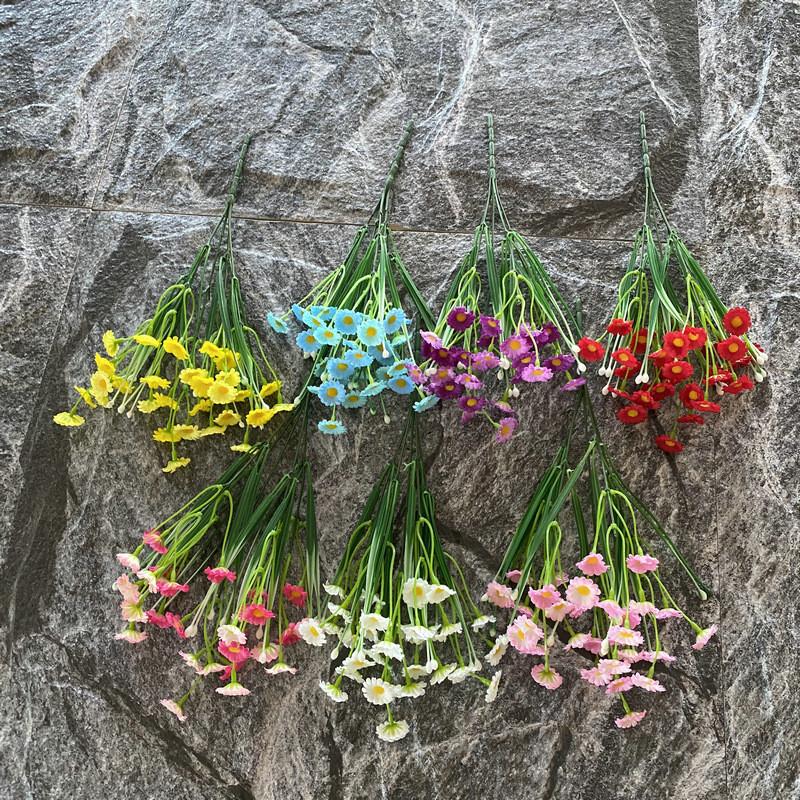 Daisy Small Silk Flower Bouquet For Wedding Decor And Home Projects Styling