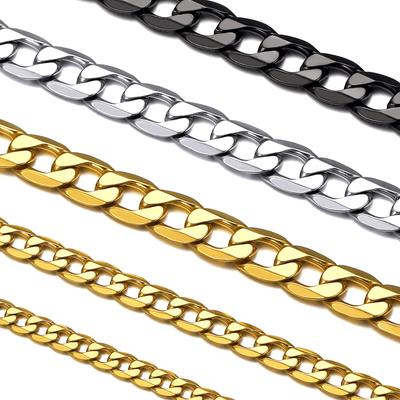 Necklace Chain Stainless K18 Gold Kihei Necklace Gold 6mm 75cm Accessories [Suplight] Men's Women's
