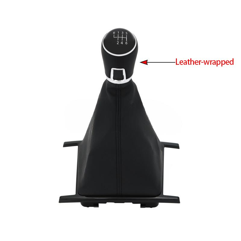 New MT Black 5/6 Speed Car Gear Shift Knob Lever Stick With PU Leather Boot For Volkswagen VW Amarok 2010-2024 Auto Accessories
