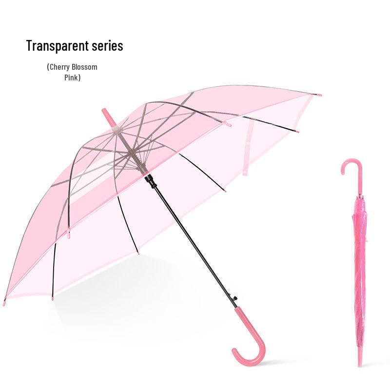 Extra Large Transparent Wind-Resistant Folding Umbrella with Long Handle - Korean Style for Two