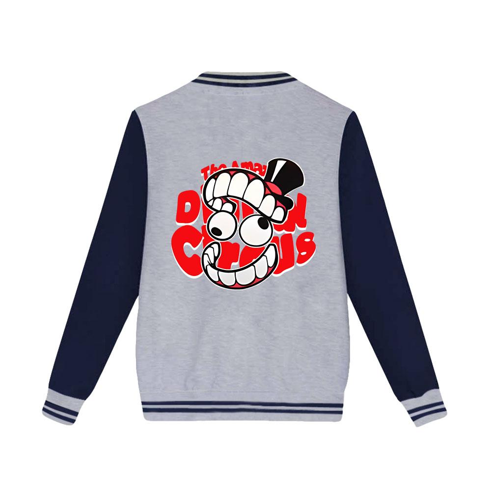 Nya Dam Herrjackor Bomberjacka The Amazing Digital Circus Anime Basebolljacka Oversize Hip Hop Ytterkläder för College Par Kläder Anpassad