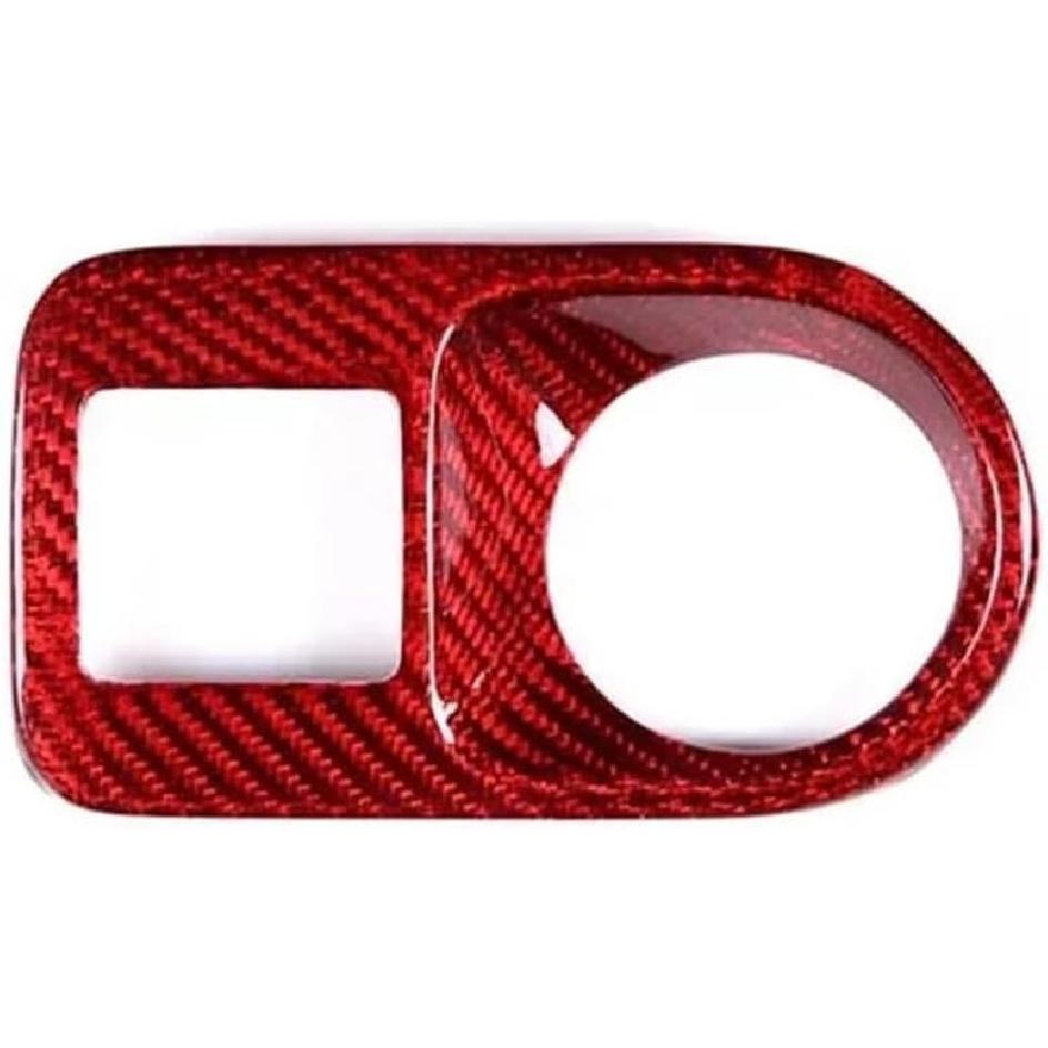 

Interior Headlight Switch Frame Cover Sticker Trim Compatible for Porsche Cayenne 2018-2023 Real Carbon Fiber Car Styling Interior Accessories(Red) красный