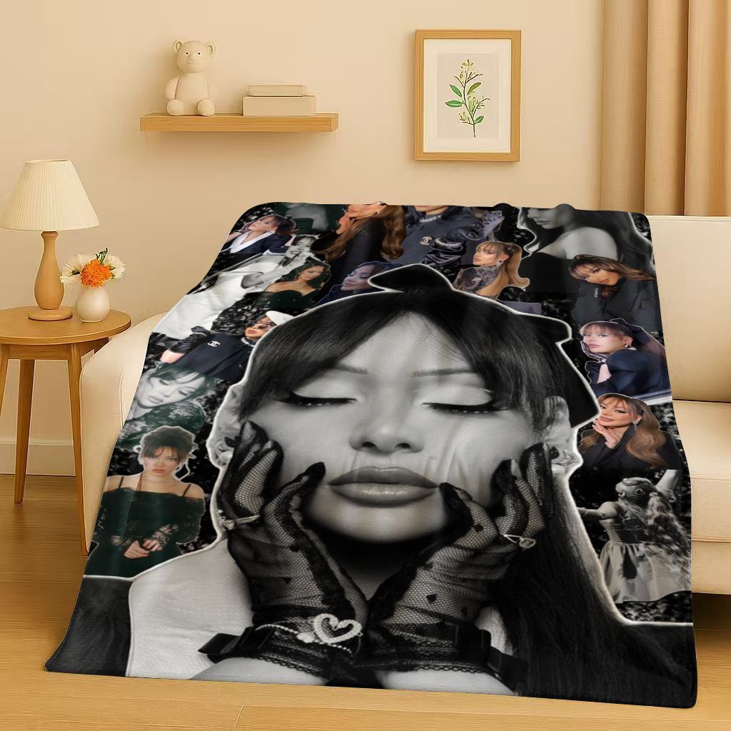 Fashion Pop Singer Ayliva Lieb Flannel Blanket,Ultra Soft Warm Plush Throw for Home Bedroom Bed Sofa Cover Kids Picnic Gift