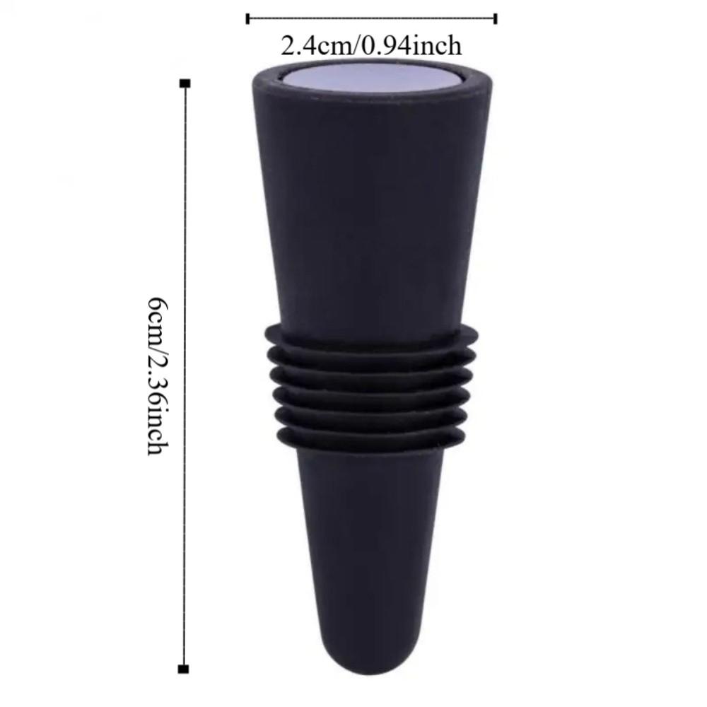 2pcs Sealed Silicone Wine Bottle Stopper Conical Champagne Bottles Sealer Seasoning Bottle