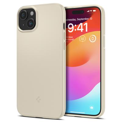 Schutzhülle für iPhone 15 Plus Thin Fit beige