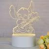 Customize Acrylic 3D Illusion LED Warm White Night Light for Living Room Kids Bedroom Decorative Lamp with USB Power