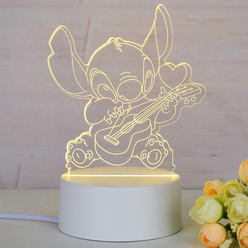 Customize Acrylic 3D Illusion LED Warm White Night Light for Living Room Kids Bedroom Decorative Lamp with USB Power