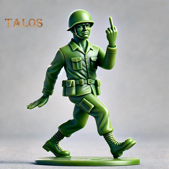 Grønn Soldatfigur Militærmenn Ornament Skrivebordsdekorasjon Miniatyrsoldatstatue for Latespill Militært Temaselskap